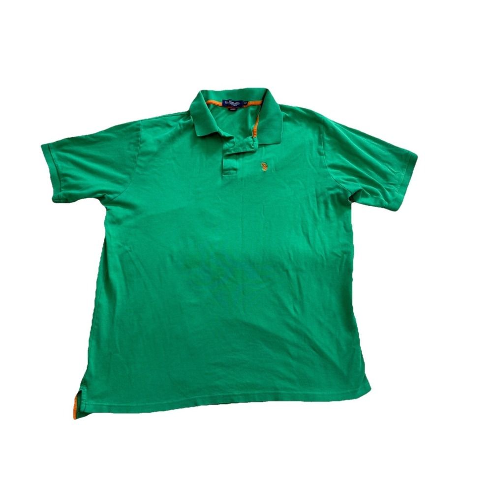U.S. Polo ASSN Luxury Feel Men's Short Sleeve Green Polo Size 2XL TALL